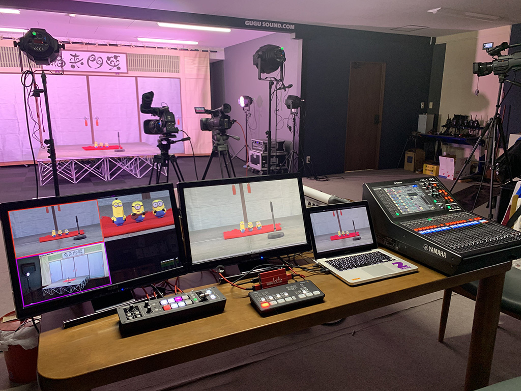 無観客での配信落語会の画像